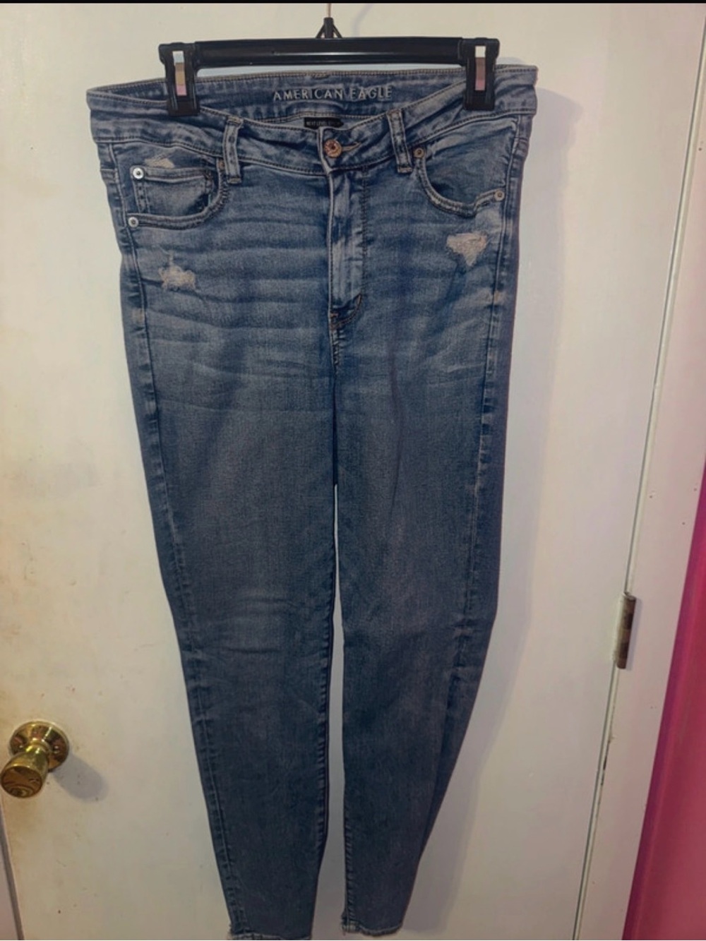 American Eagle Outfitters Women's Skinny Jeans - Faded Blue Wash